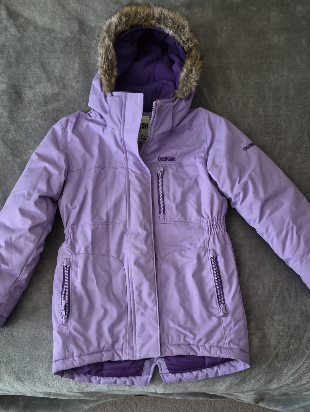 OshKosh B'gosh Lavender Girls' Insulated Hooded Coat